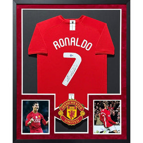 Cristiano Ronaldo Framed Signed Jersey Beckett BAS Autograph Manchester United 4