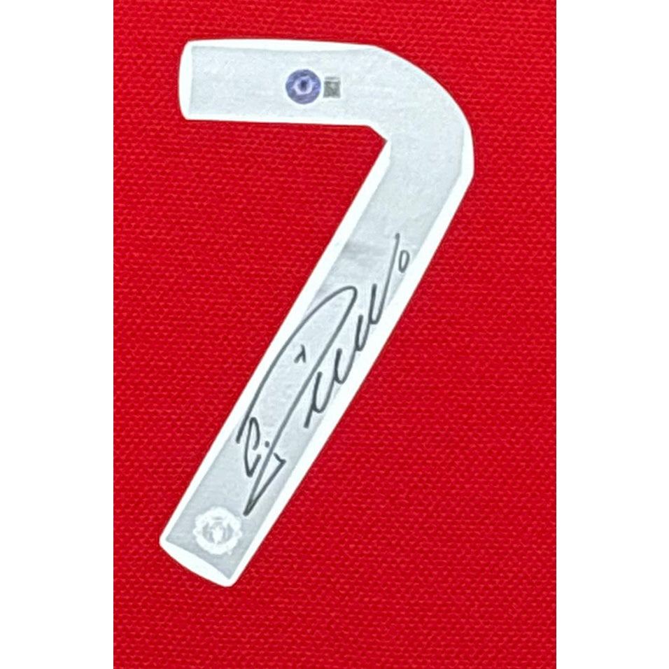 Cristiano Ronaldo Framed Signed Jersey Beckett BAS Autograph Manchester United 4