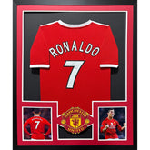 Cristiano Ronaldo UNSIGNED Framed Jersey Manchester United