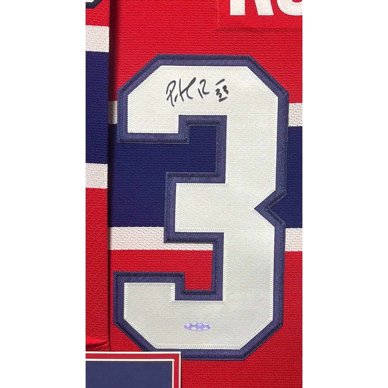 Patrick Roy Framed Red Jersey UpperDeck Autographed Signed Montreal Canadiens