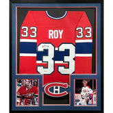 Patrick Roy Framed Red Jersey UpperDeck Autographed Signed Montreal Canadiens