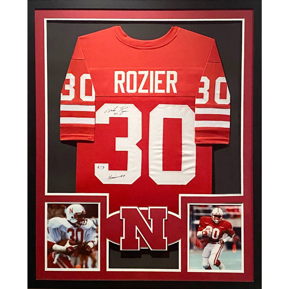 Mike Rozier Framed Signed Jersey PSA/DNA Autographed Nebraska Heisman Win