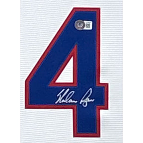 Nolan Ryan Signed Framed Jersey Beckett Texas Rangers Autographed 3p
