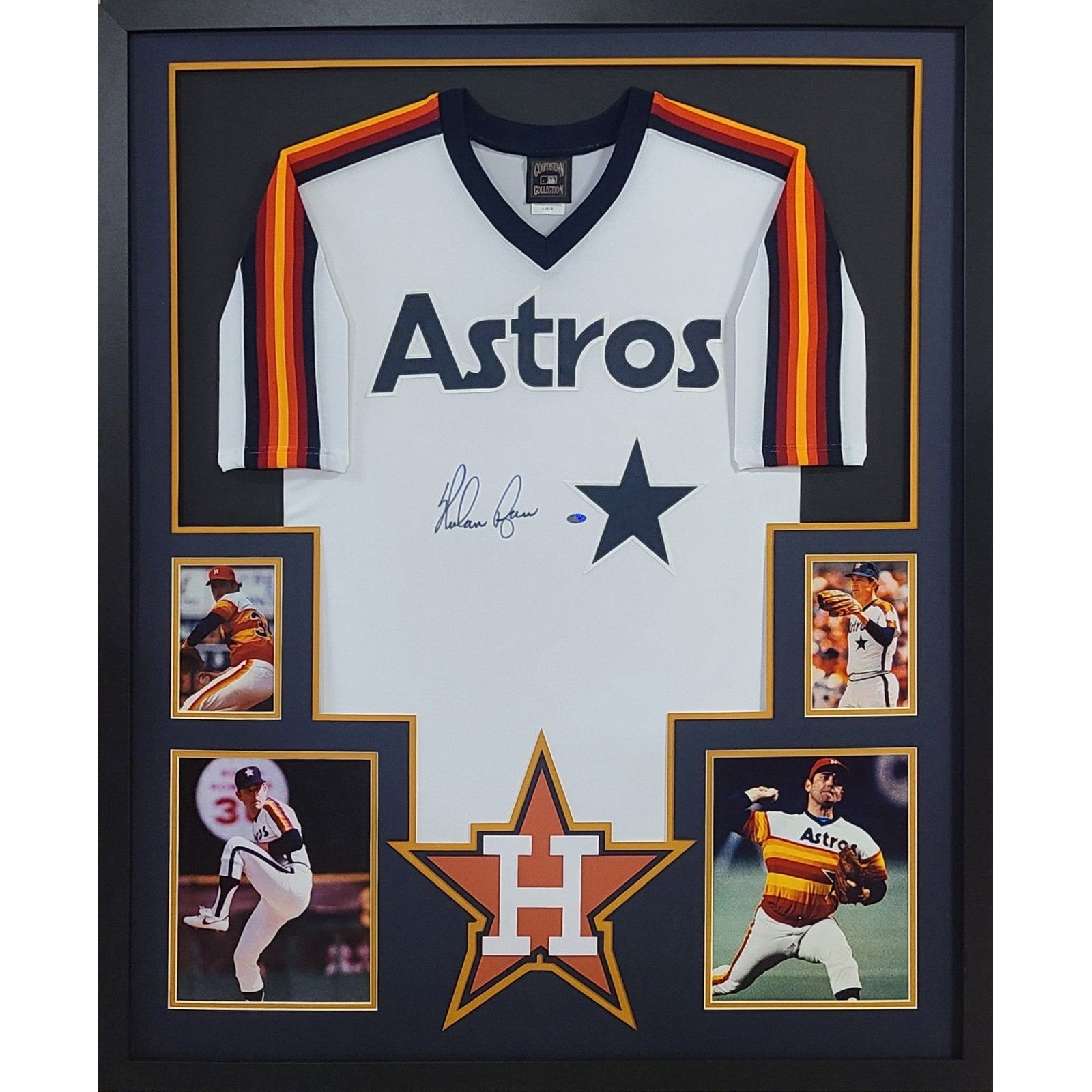 Nolan Ryan Framed Signed Jersey Tristar Houston Astros Autographed