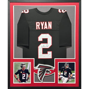 Matt Ryan Signed Framed Black Jersey Beckett Autographed Atlanta Falcons