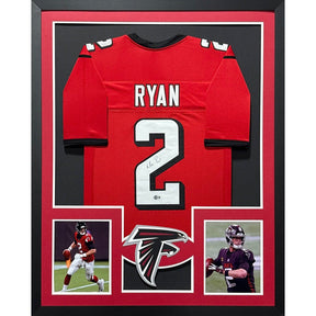 Matt Ryan Signed Framed Red Jersey Beckett Autographed Atlanta Falcons