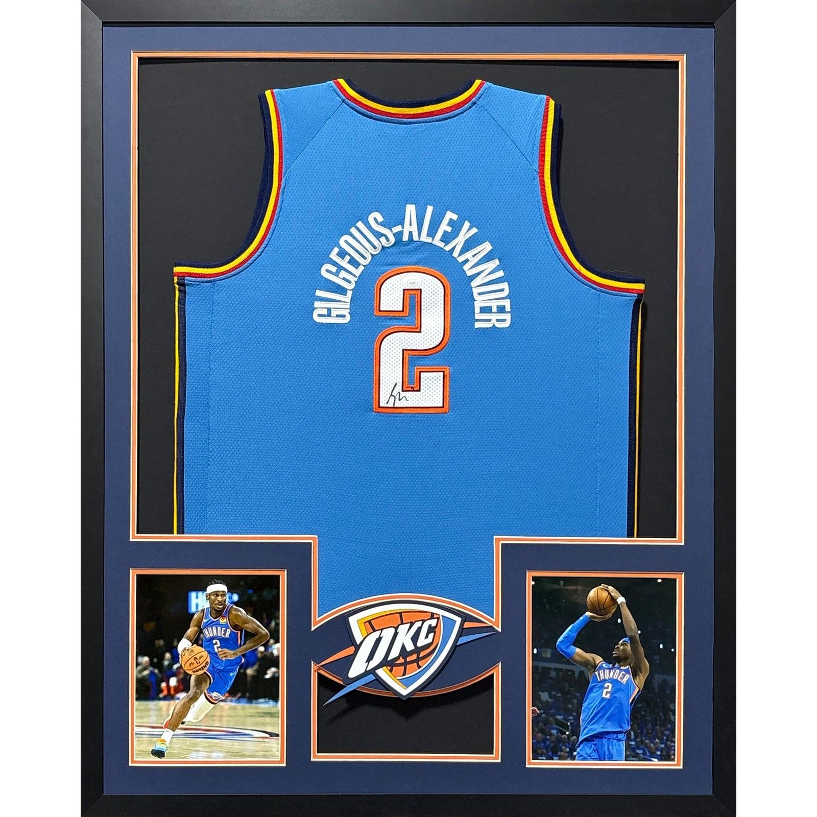 SGA Shai Gilgeous-Alexander Framed Thunder Jersey Autographed Signed JSA