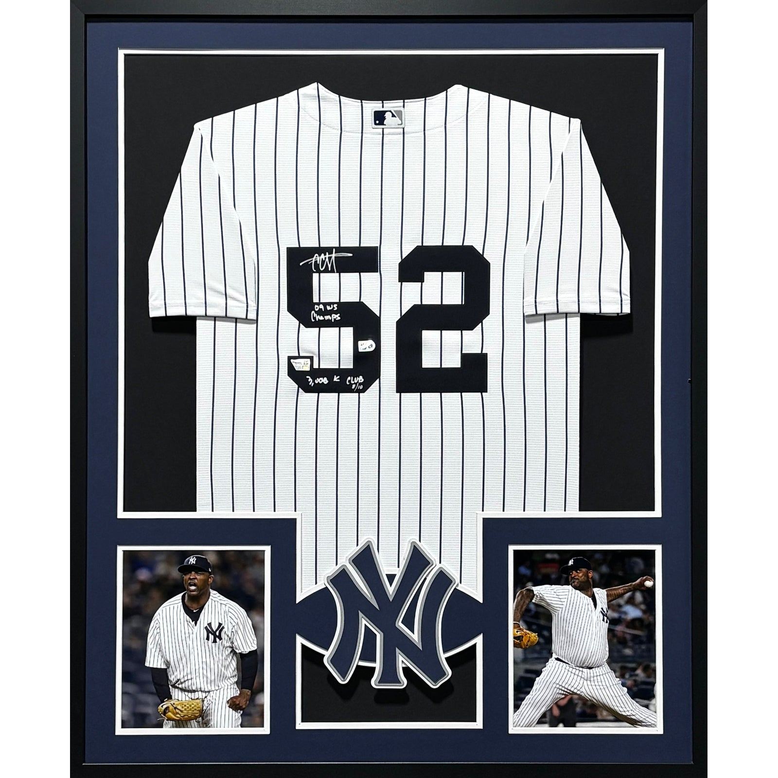 C.C. Sabathia Framed Signed Jersey Fanatics Autographed Yankees CC IH