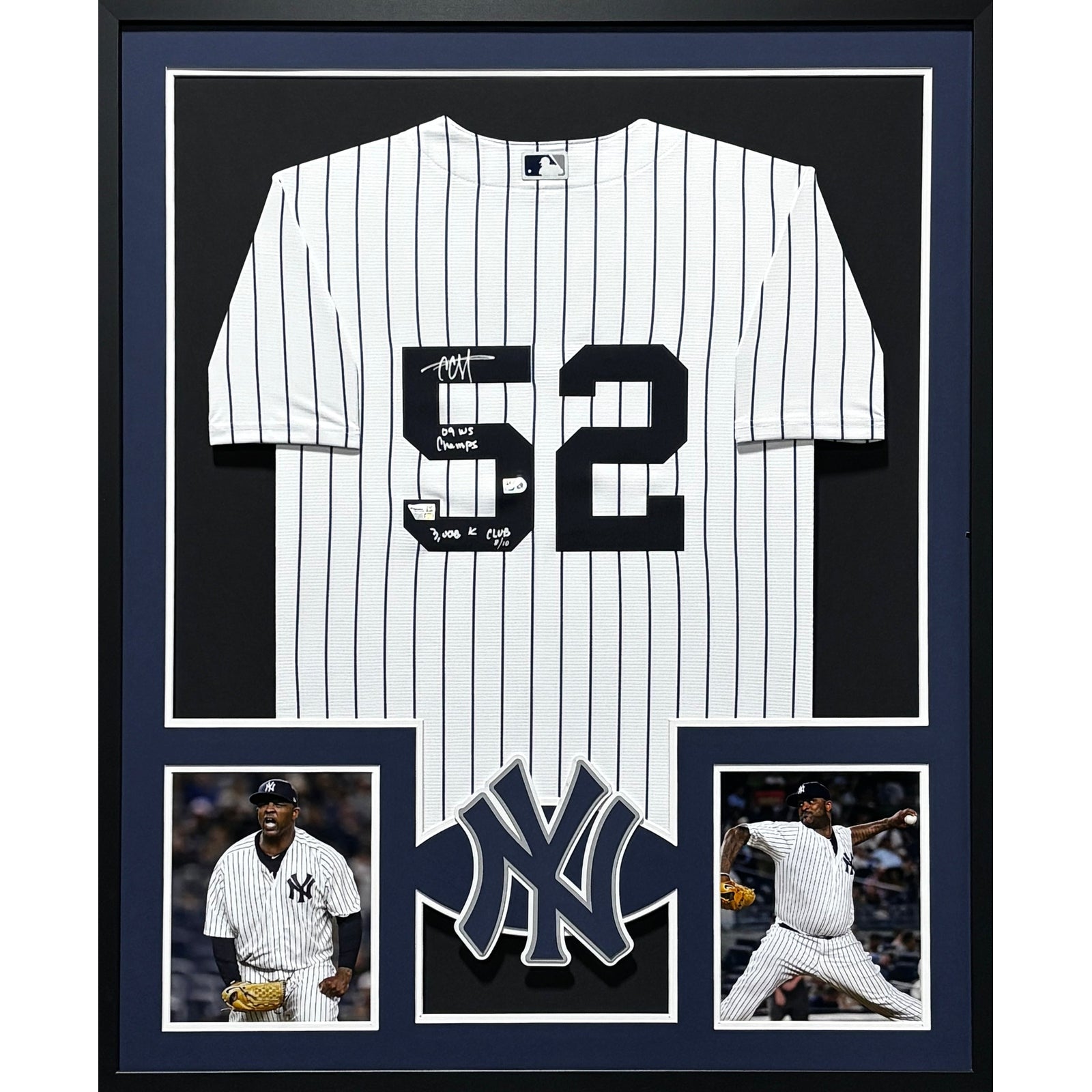 C.C. Sabathia Framed Signed Jersey Fanatics Autographed Yankees CC IH