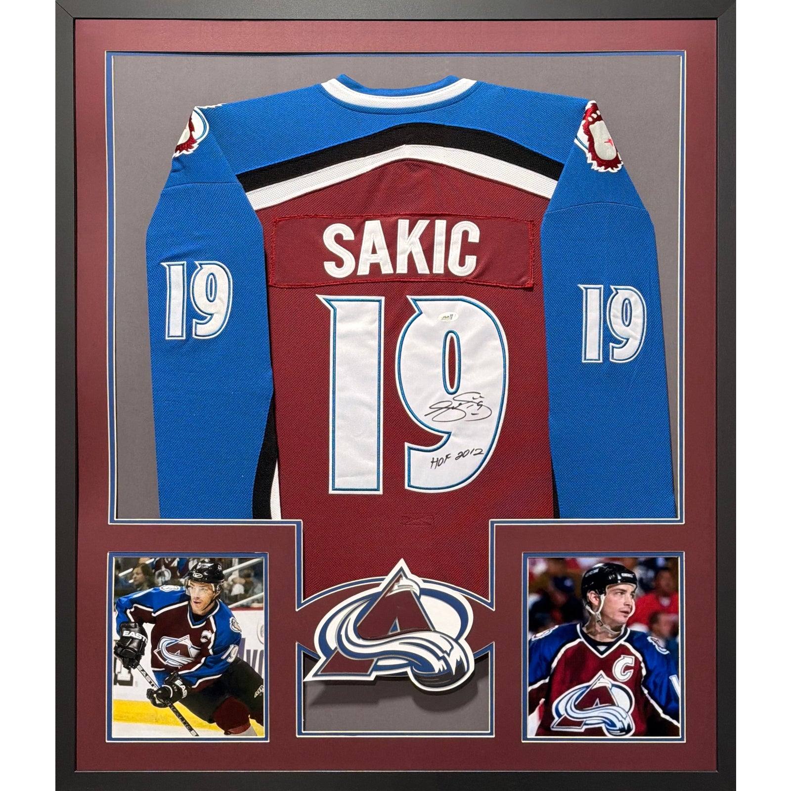 Joe Sakic Framed Signed Avalanche Jersey JSA Colorado Autographed