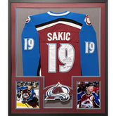 Joe Sakic Framed Signed Avalanche Jersey JSA Colorado Autographed
