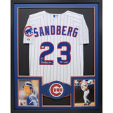 Ryne Sandberg Framed Signed Jersey JSA Autographed Chicago Cubs NL