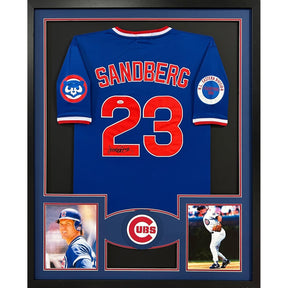 Ryne Sandberg Framed Signed Jersey PSA/DNA COA Autographed Chicago Cubs