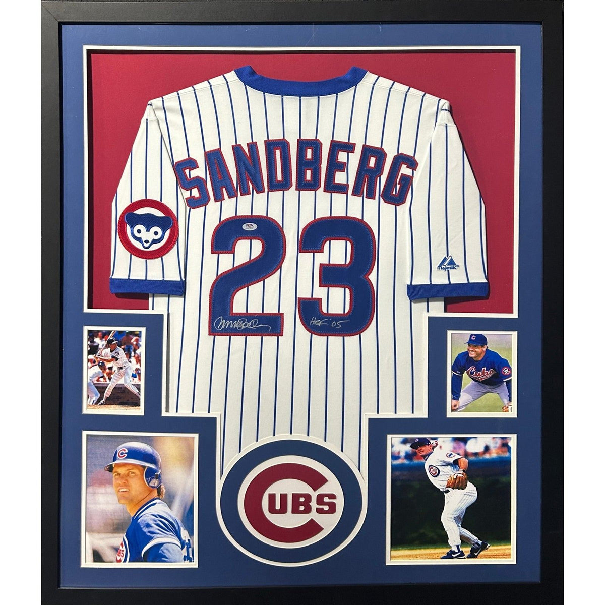 Ryne Sandberg Framed Signed Jersey PSA/DNA Autographed Chicago Cubs