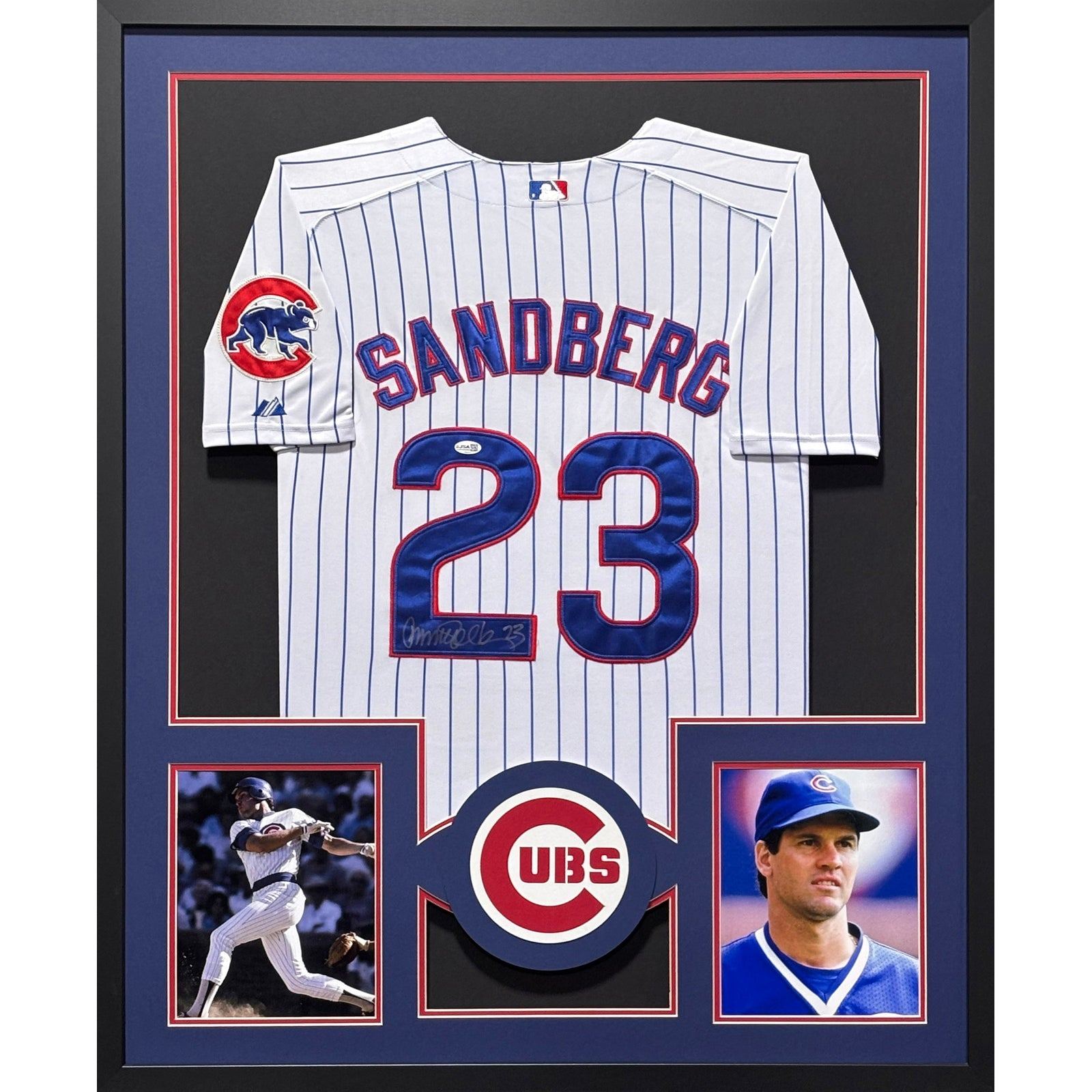 Ryne Sandberg Framed Signed Jersey Beckett Autographed Chicago Cubs 4Ps