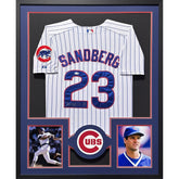 Ryne Sandberg Framed Signed Jersey Beckett Autographed Chicago Cubs 4Ps