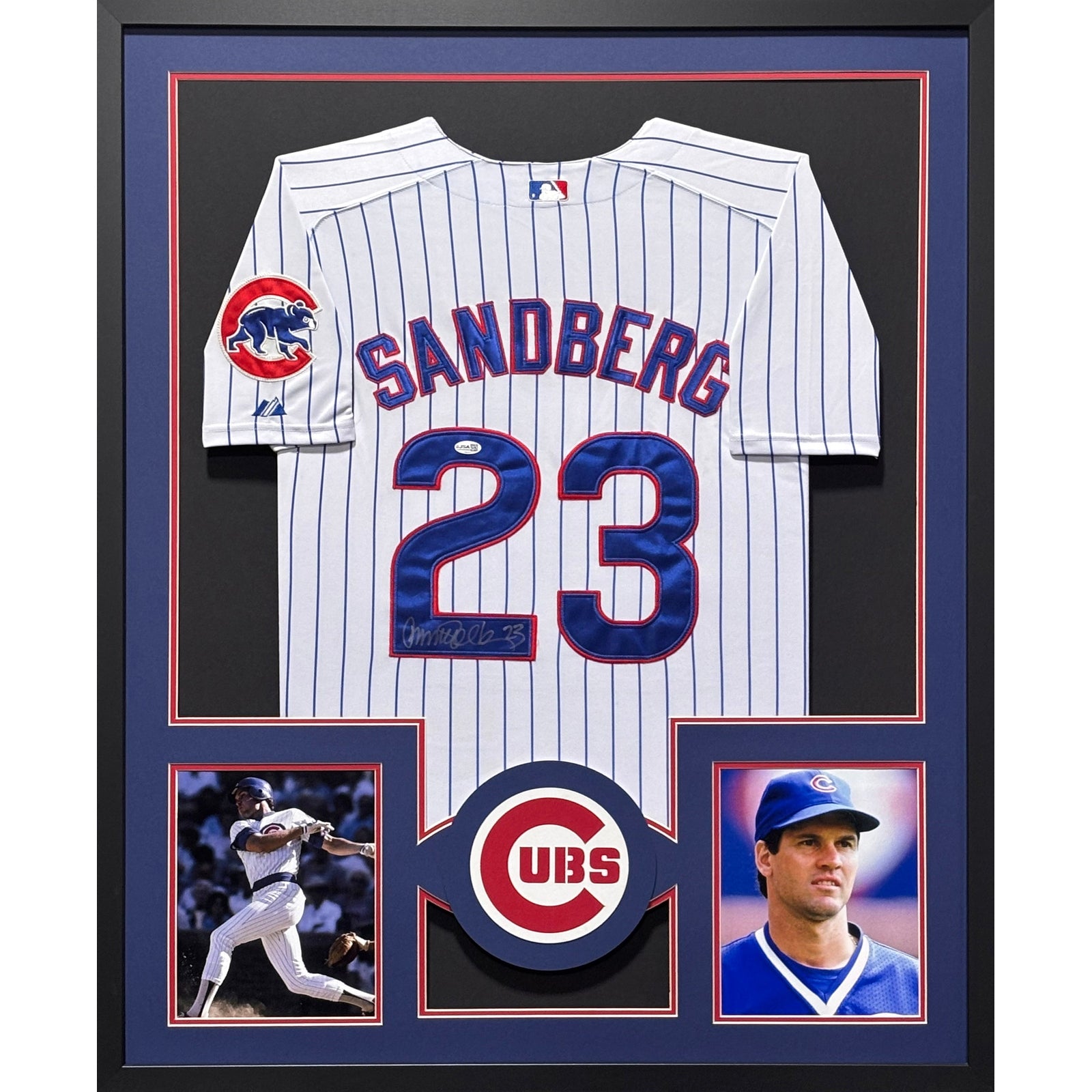 Ryne Sandberg Framed Signed Jersey Beckett Autographed Chicago Cubs 4Ps