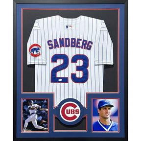 Ryne Sandberg Framed Signed Jersey Beckett Autographed Chicago Cubs 2S