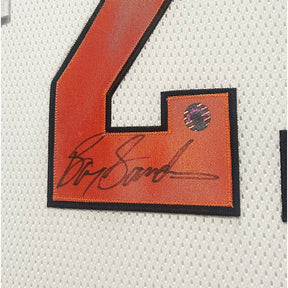 Barry Sanders Framed Signed White Jersey Schwartz Autographed Oklahoma State