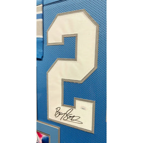 Barry Sanders Signed Framed Jersey JSA Autographed Detroit Lions