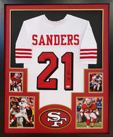 Deion Sanders Framed Signed San Francisco 49ers Jersey Beckett Autographed