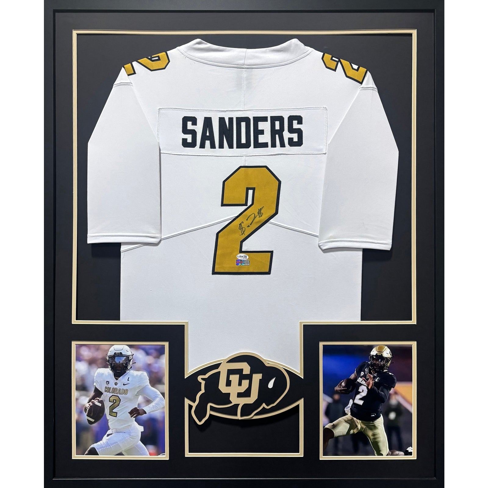 Shedeur Sanders Framed Signed Jersey JSA COA Autographed Colorado