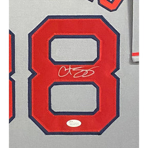 Curt Schilling Signed Framed Grey Jersey JSA Autographed Boston Red Sox