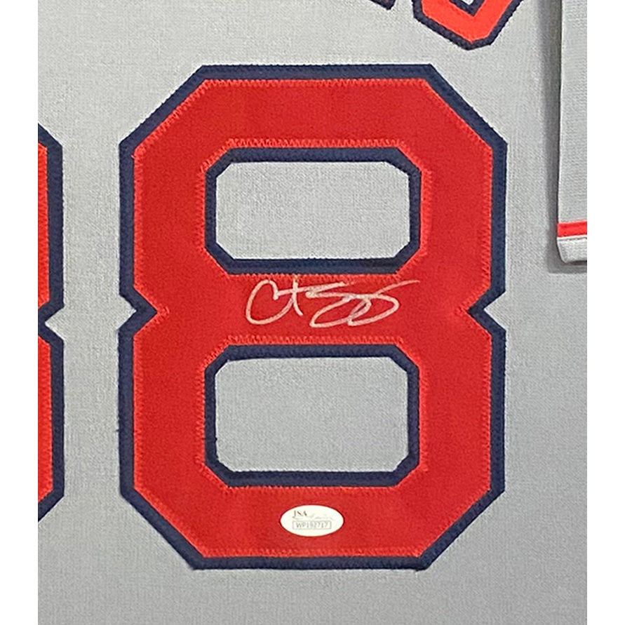 Curt Schilling Signed Framed Grey Jersey JSA Autographed Boston Red Sox