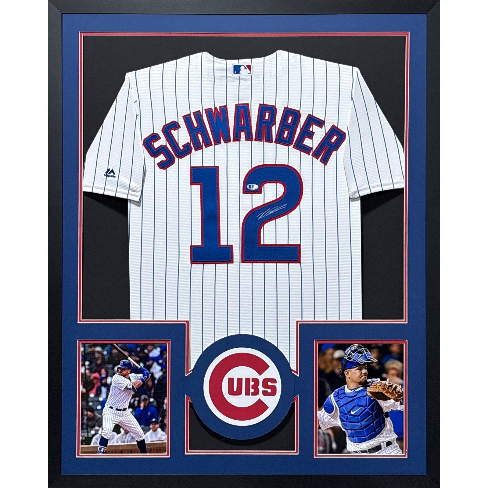 Kyle Schwarber Framed Jersey Beckett Autographed Signed Chicago Cubs