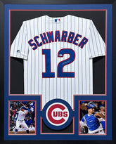 Kyle Schwarber Framed Jersey Beckett Autographed Signed Chicago Cubs