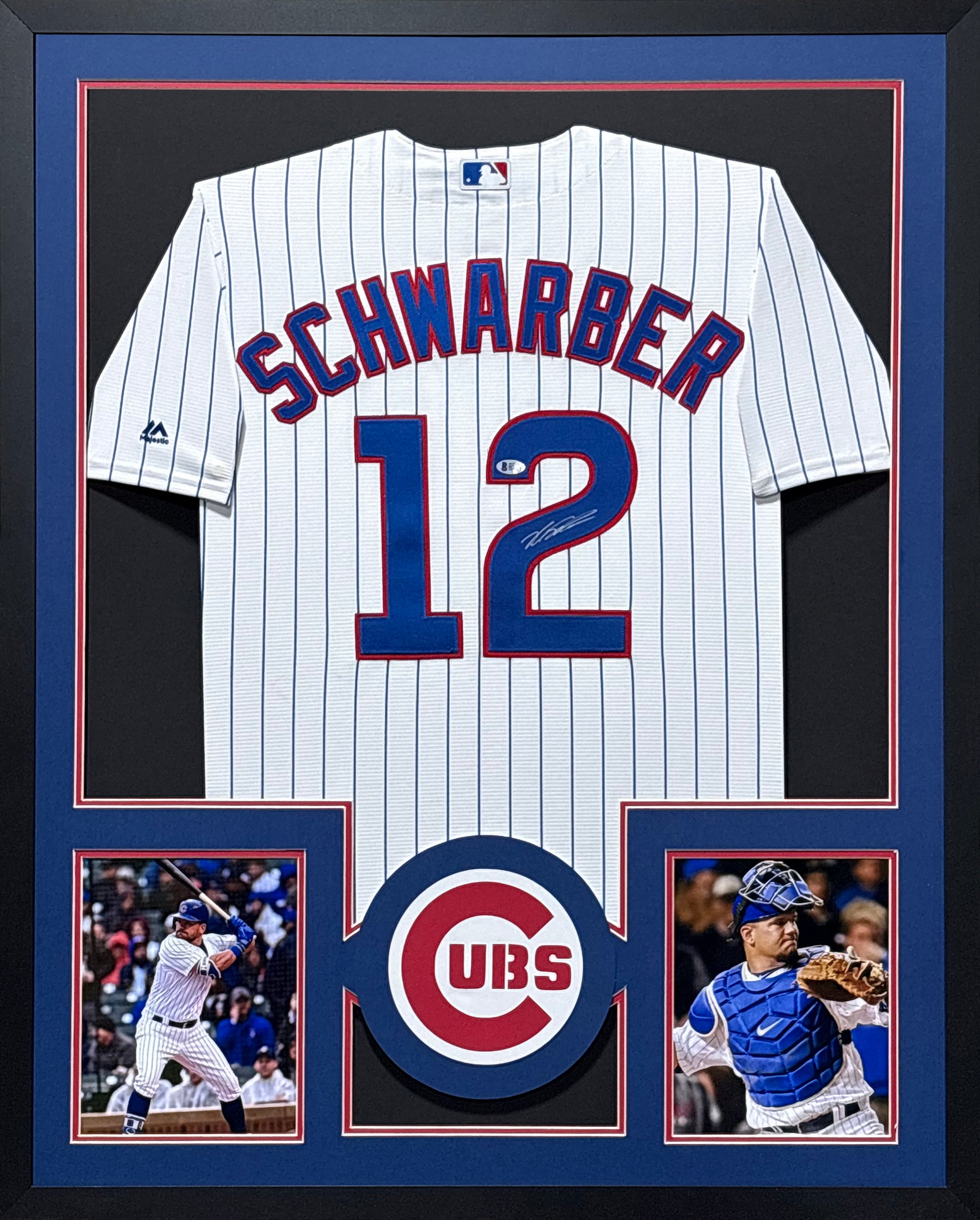 Kyle Schwarber Framed Jersey Beckett Autographed Signed Chicago Cubs