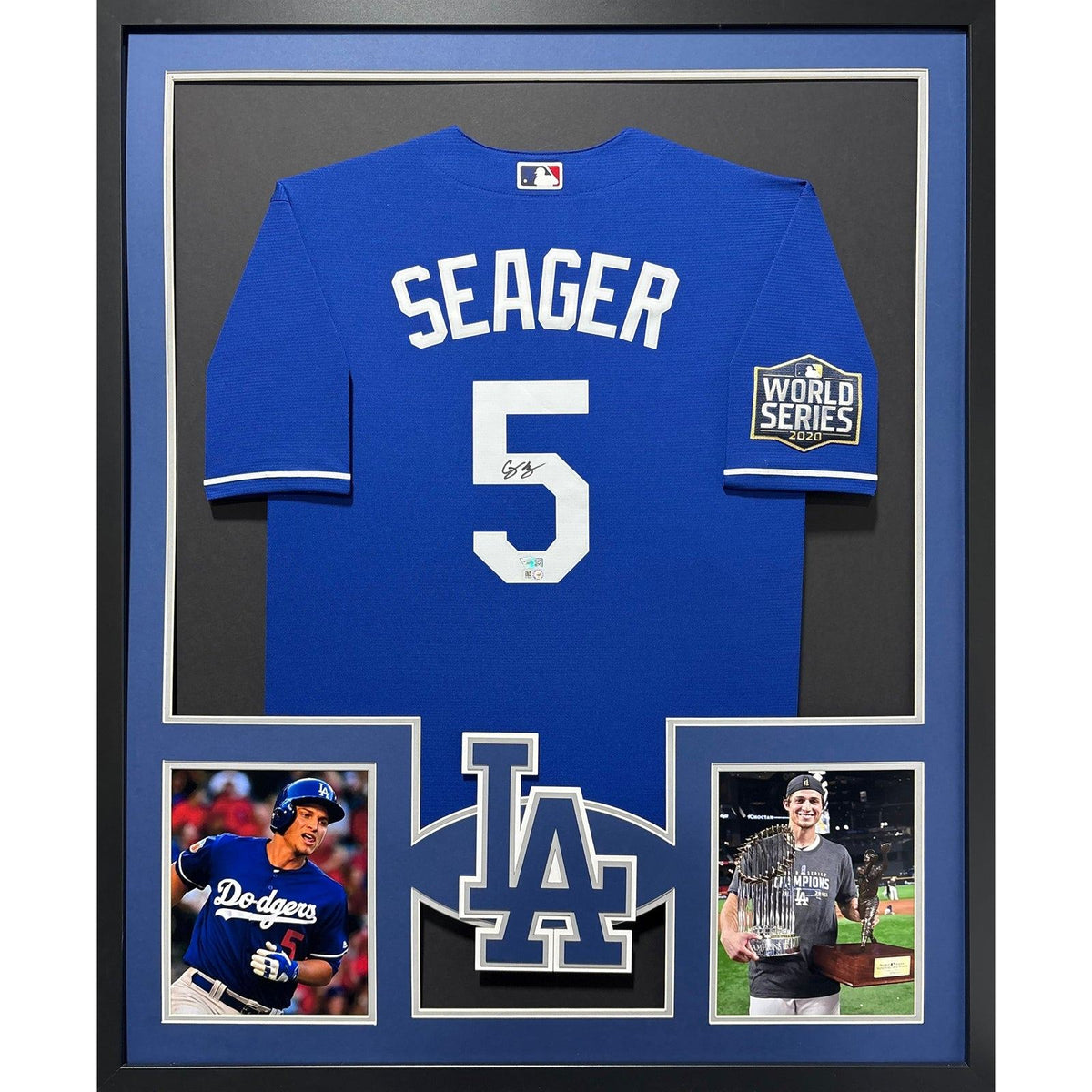 Corey Seager Framed Blue Jersey Fanatics Autographed Signed LA Dodgers