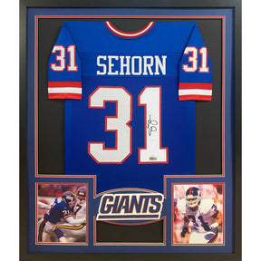 Jason Sehorn Framed Signed Jersey JSA Autographed New York Giants