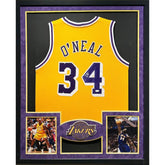 Shaquille O'Neal Signed Framed Jersey Shaq JSA Autographed Lakers Los Angeles