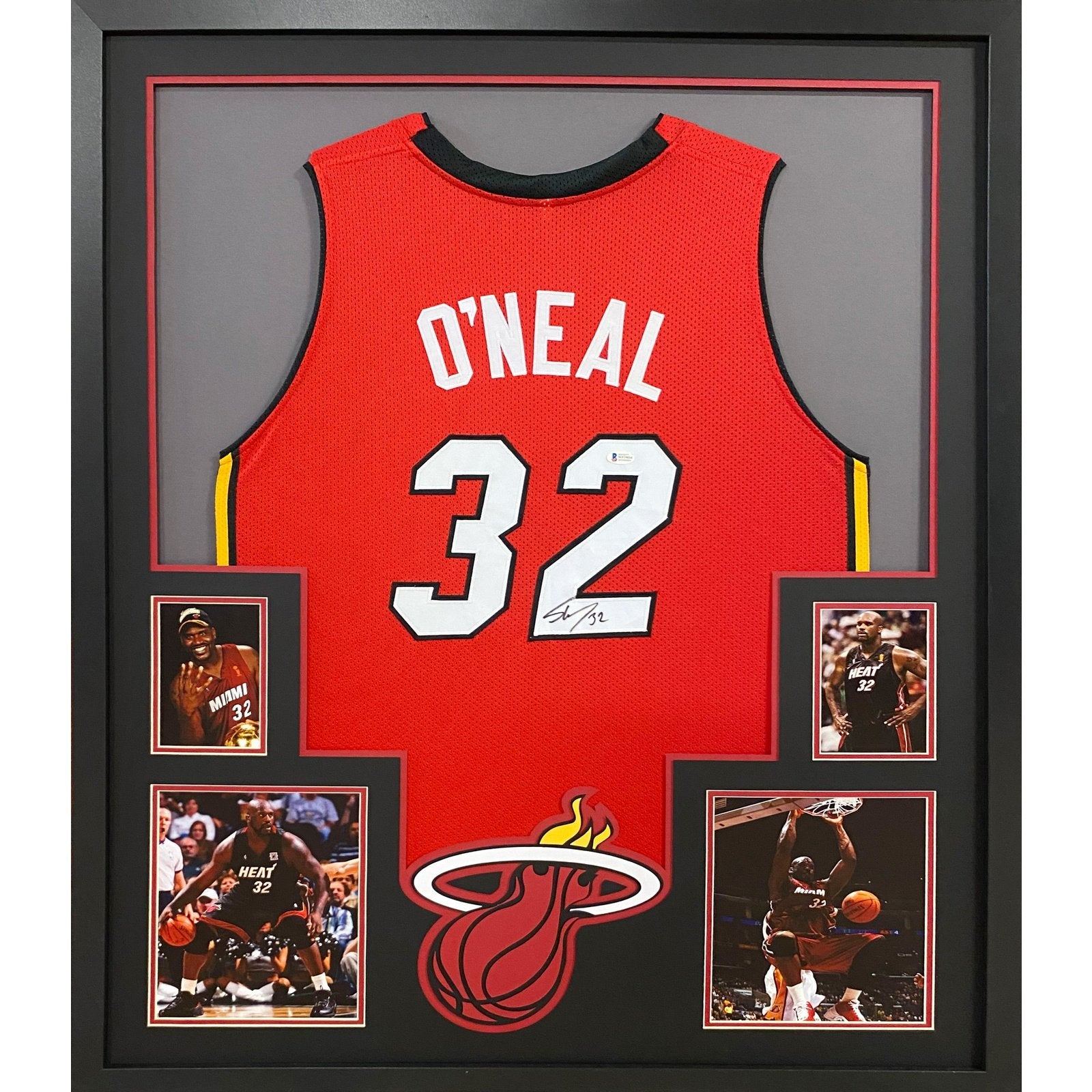 Shaq Framed Signed Jersey Miami Heat PSA/DNA Autographed Shaquille O'Neal