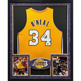 Shaquille O'Neal Signed Framed Jersey Beckett Autographed Lakers LA Shaq