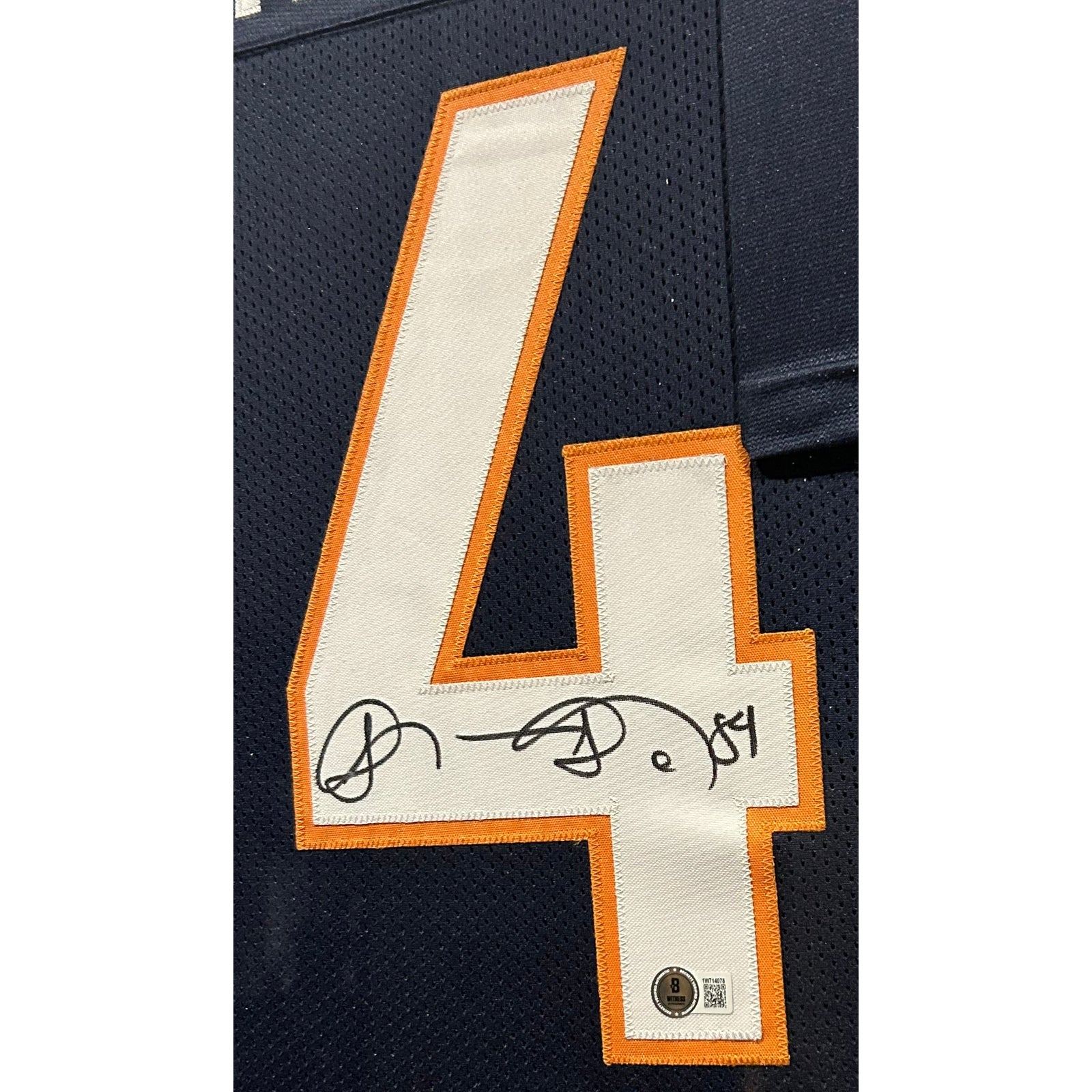 Shannon Sharpe Signed Framed Navy Jersey Beckett Autographed Denver Broncos