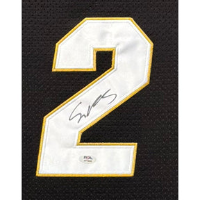 Shedeur Sanders Framed Signed Black Jersey PSA COA Autographed Colorado