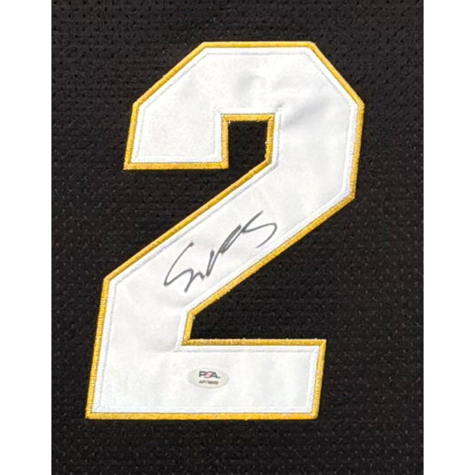 Shedeur Sanders Framed Signed Black Jersey PSA COA Autographed Colorado
