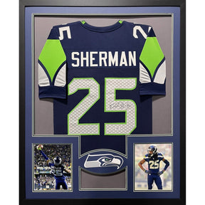 Richard Sherman Framed Signed Jersey Autographed Seattle Seahawks PSA/DNA