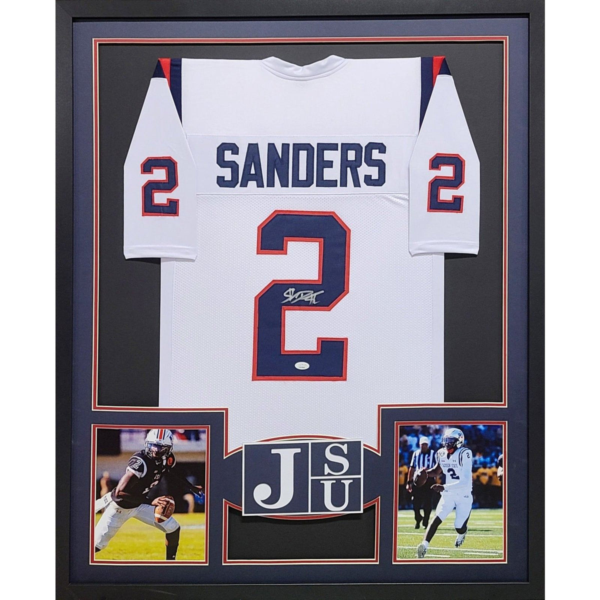 Shedeur Sanders Framed Signed Jersey JSA Autographed Jackson State Colorado