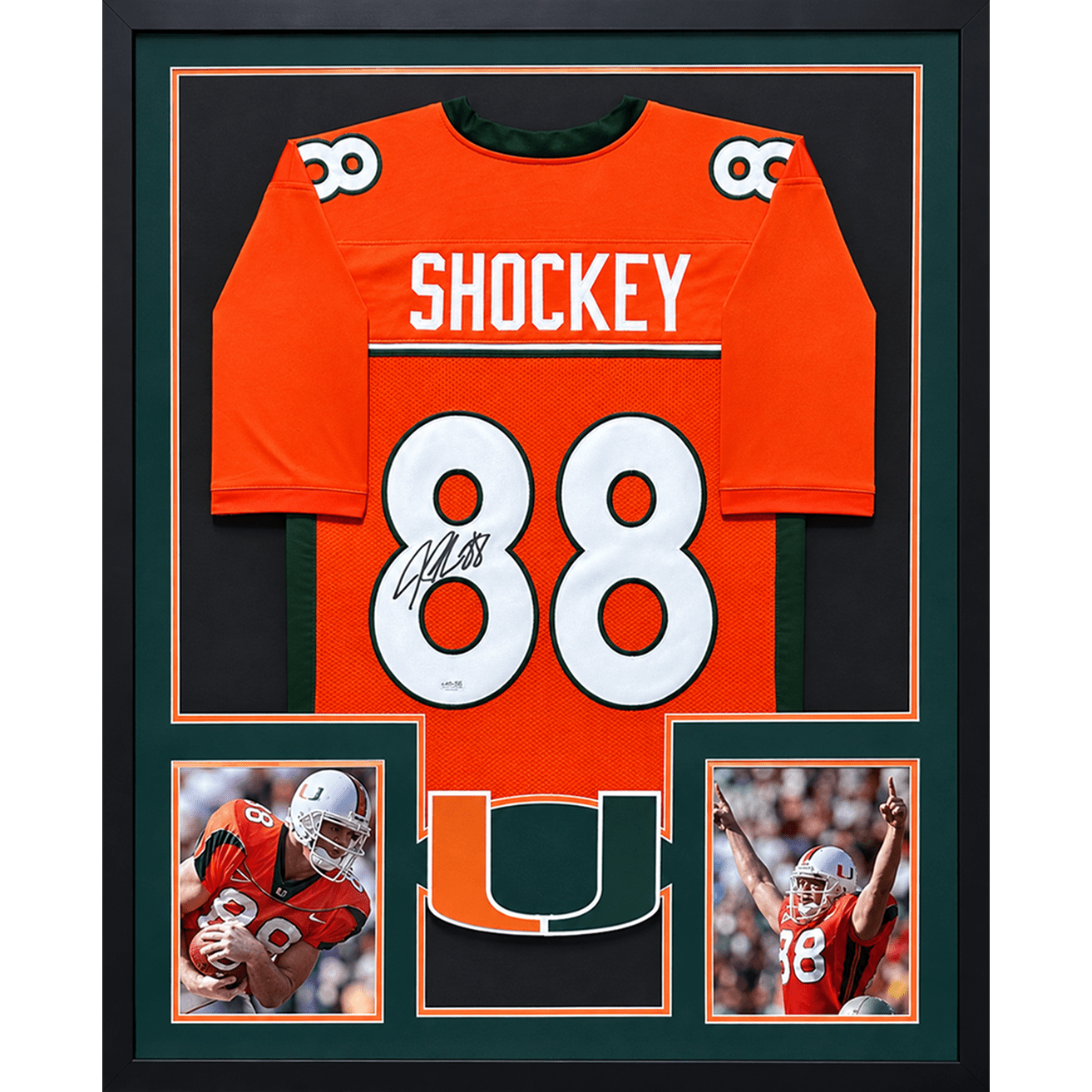 Jeremy Shockey Framed Signed Jersey JSA Autographed Miami Hurricanes