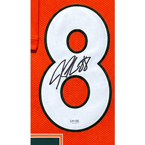 Jeremy Shockey Framed Signed Jersey JSA Autographed Miami Hurricanes