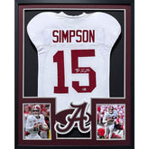 Ty Simpson Framed Signed Jersey Beckett Autographed Alabama