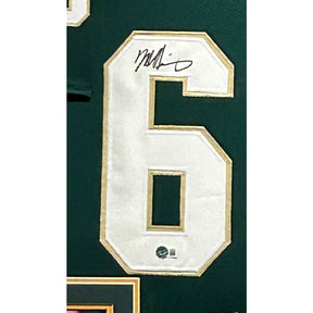 Mike Singletary Framed Jersey Beckett Autographed Signed Baylor Bears Green