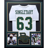 Mike Singletary Framed Jersey Beckett Autographed Signed Baylor Bears