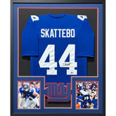 Cam Skattebo Framed Signed New York Giants Jersey Beckett Autographed