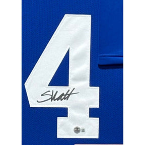 Cam Skattebo Framed Signed New York Giants Jersey Beckett Autographed