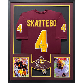 Cam Skattebo Framed Signed ASU Jersey Beckett Autographed Arizona State