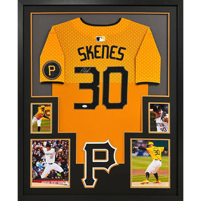 Paul Skenes Signed Framed Yellow Jersey JSA COA Autographed Pirates LSU